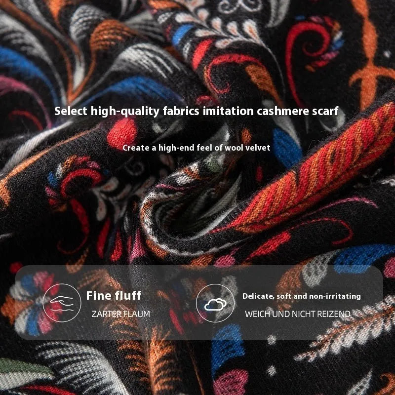 Autumn And Winter Cashmere Feel Scarf Women's All-match Atmosphere High Sense